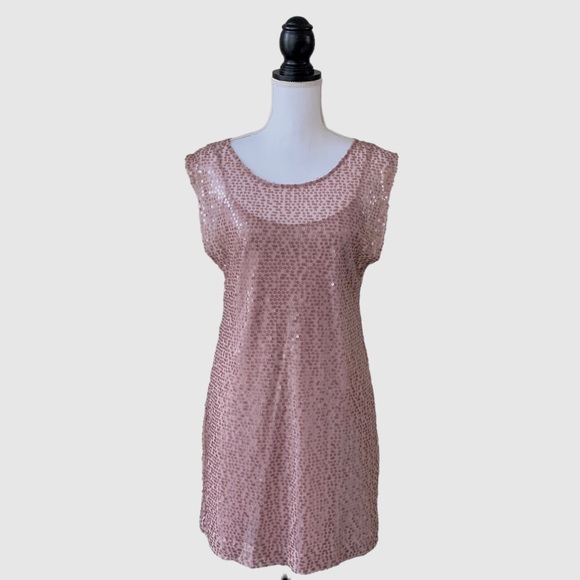 LAUREN CONRAD BLUSH PINK SEQUIN SHEATH MINI DRESS - Picture 8 of 15